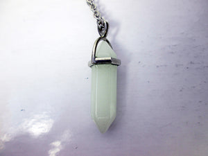 luminous crystal point pendant necklace
