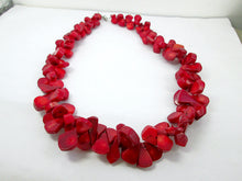 Load image into Gallery viewer, red coral statement necklace
