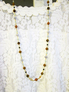 multi gemstone beaded necklace
