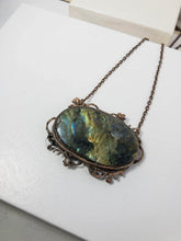 Load image into Gallery viewer, back view of labradorite pendant