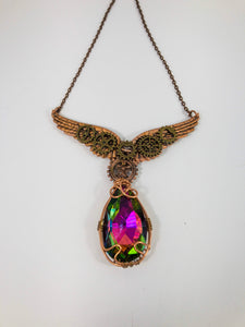 steampunk angel necklace