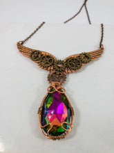 Load image into Gallery viewer, wire wrapped wings necklace