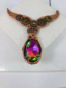 vintage inspired angel wings necklce
