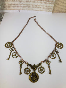 steampunk key necklace