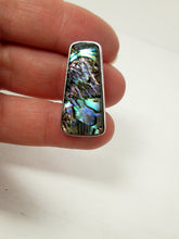 Load image into Gallery viewer, closeup view of abalone shell earrings