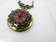 Load image into Gallery viewer, fabric inlay locket necklace