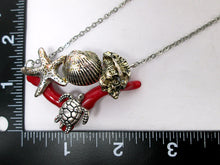 Load image into Gallery viewer, turtle starfish seashell necklace