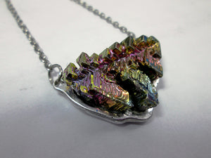 purple bismuth necklace
