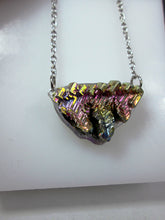 Load image into Gallery viewer, iridescent rainbow bismuth necklace