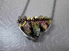 Load image into Gallery viewer, iridescent rainbow bismuth pendant