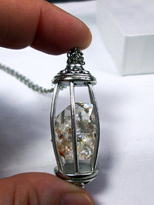 raw diamond pendant