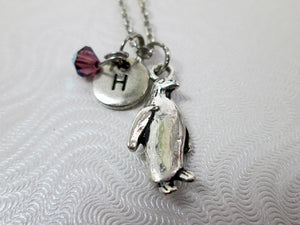 personalized penguin necklace