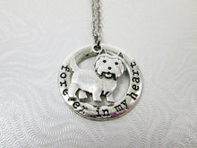 Load image into Gallery viewer, Forever in my heart Westie dog necklace