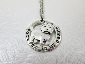 forever in my heart highland terrier necklace