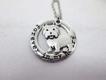 Load image into Gallery viewer, forever in my heart westie dog necklace