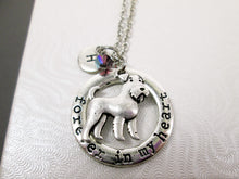 Load image into Gallery viewer, forever in my heart airedale terrier dog necklace with personalization