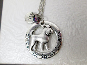 forever in my heart airedale terrier necklace