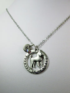 personalized airedale terrier dog necklace