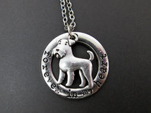 Load image into Gallery viewer, forever in my heart airedale terrier necklace