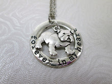 Load image into Gallery viewer, forever in my heart bulldog necklace