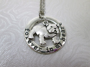 forever in my heart bulldog necklace
