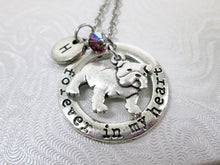 Load image into Gallery viewer, bull dog necklace with personalization