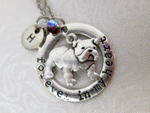 Load image into Gallery viewer, English bulldog necklace with personalization
