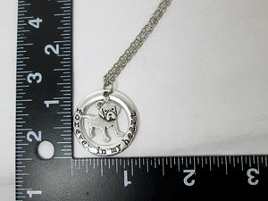 forever in my heart labrador retriever necklace with measurement