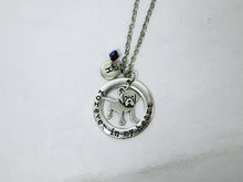 Load image into Gallery viewer, golden retriever necklace with personalization