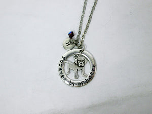 golden retriever necklace with personalization