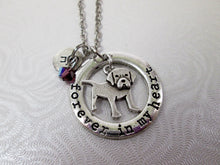 Load image into Gallery viewer, forever in my heart labrador retriever dog necklace with personalization