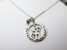 Load image into Gallery viewer, forever in my heart jack russell terrier necklace with personalization