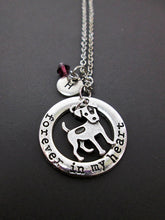 Load image into Gallery viewer, forever in my heart dog necklace with personalization