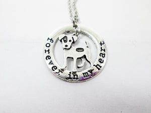 forever in my heart jack russell terrier necklace