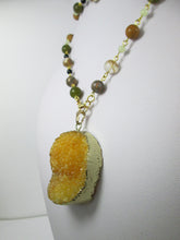 Load image into Gallery viewer, convertible stone necklace side view