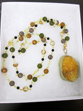 Load image into Gallery viewer, Convertible Lemon Quartz Crystals Healing Stones Necklace