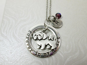 shih tzu dog necklace with personalization