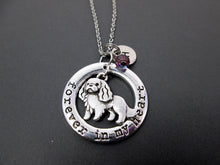 Load image into Gallery viewer, forever in my heart spaniel dog necklace with personalization
