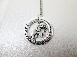 forever in my heart spaniel necklace