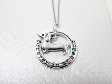 Load image into Gallery viewer, dachshund sausage dog necklace