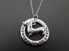 Load image into Gallery viewer, forever in my heart sausage dog necklace
