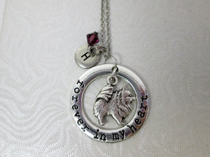 forever in my heart pomeranian dog necklace