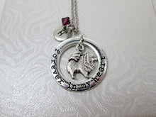 Load image into Gallery viewer, forever in my heart pomeranian puppy dog necklace with personalization