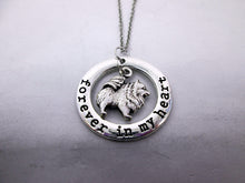 Load image into Gallery viewer, forever in my heart pomeranian puppy necklace
