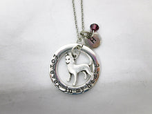 Load image into Gallery viewer, husky necklace with personalization