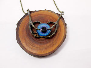 fantasy dragon claw eye necklace