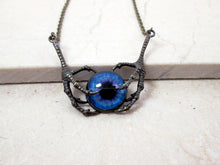 Load image into Gallery viewer, vintage style dragon claws holding eye necklace