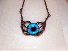 Load image into Gallery viewer, dragon claws with a glow in the dark eye necklace