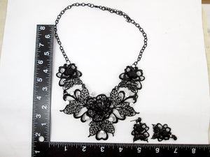 cosplay rose jewelry set with measurement