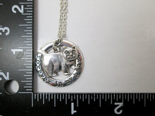 Load image into Gallery viewer, chubby cat necklace with measurement